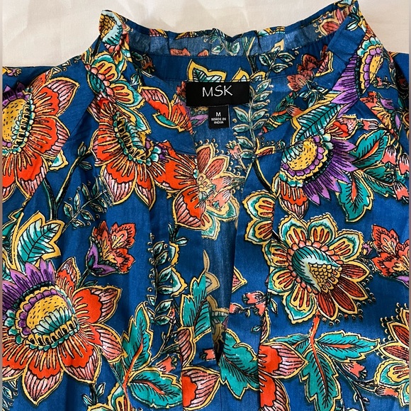 Floral Tiered Ruffle Neck Midi Dress - Picture 2 of 4